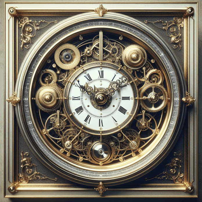 hodinový strojek s ručičkami