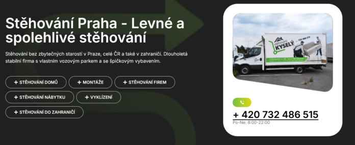 Profesionální stěhovací služby v Praze: spolehlivost, rychlost a férové jednání